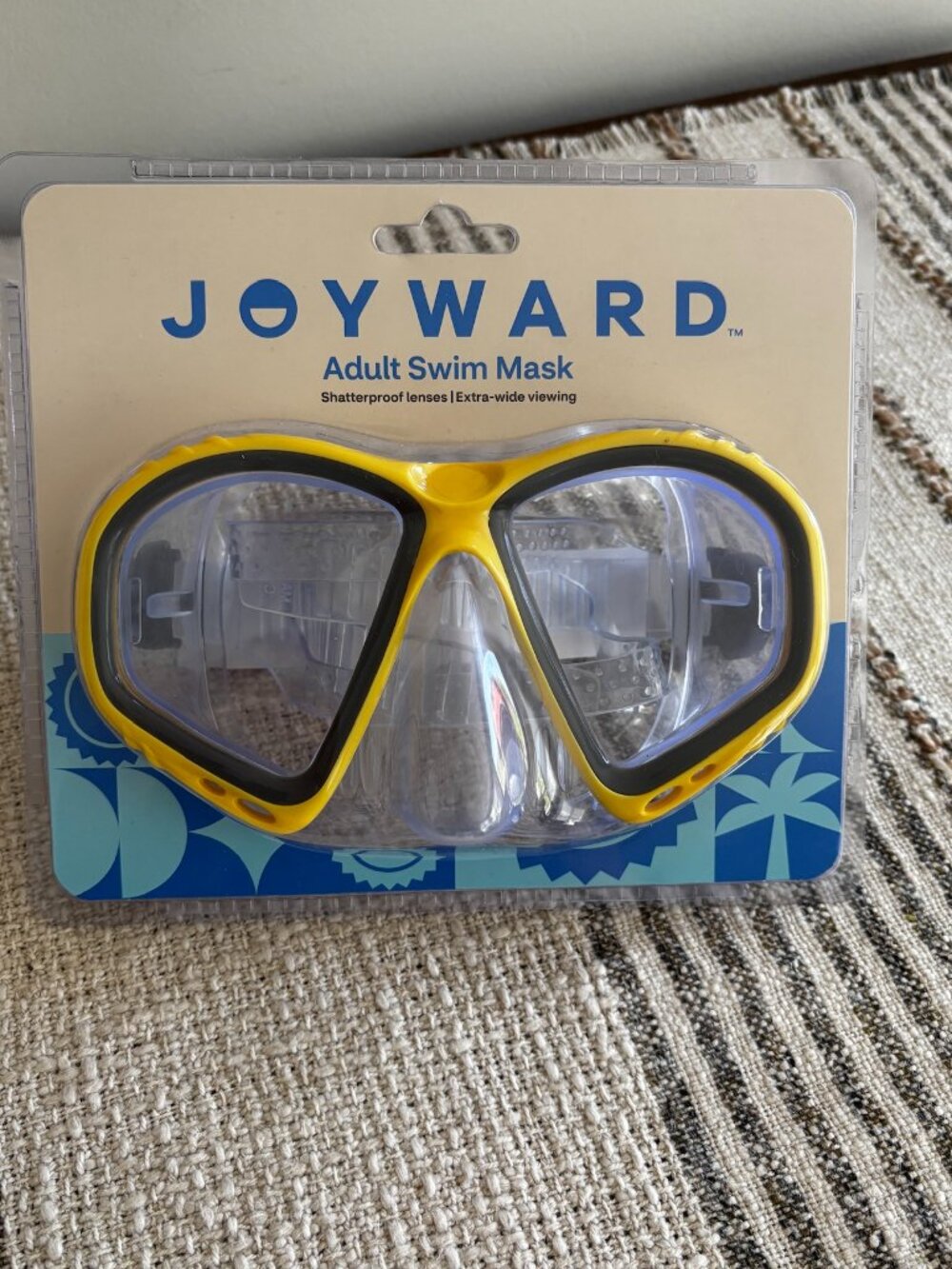 Joyward Adult Swim Mask Yellow Black Extra-Wide View New Sealed